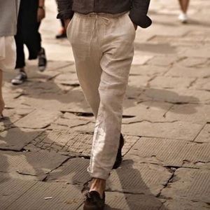 Mason Linen draw string pants